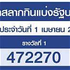 ผลลอตเตอรี่ 1 เมษายน 2564